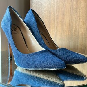 Vince Camuto denim heels 8.5